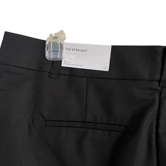 NEW Ann Taylor LOFT Mid Rise Straight Leg Full Length Black Work Office Pants - Picture 6 of 12